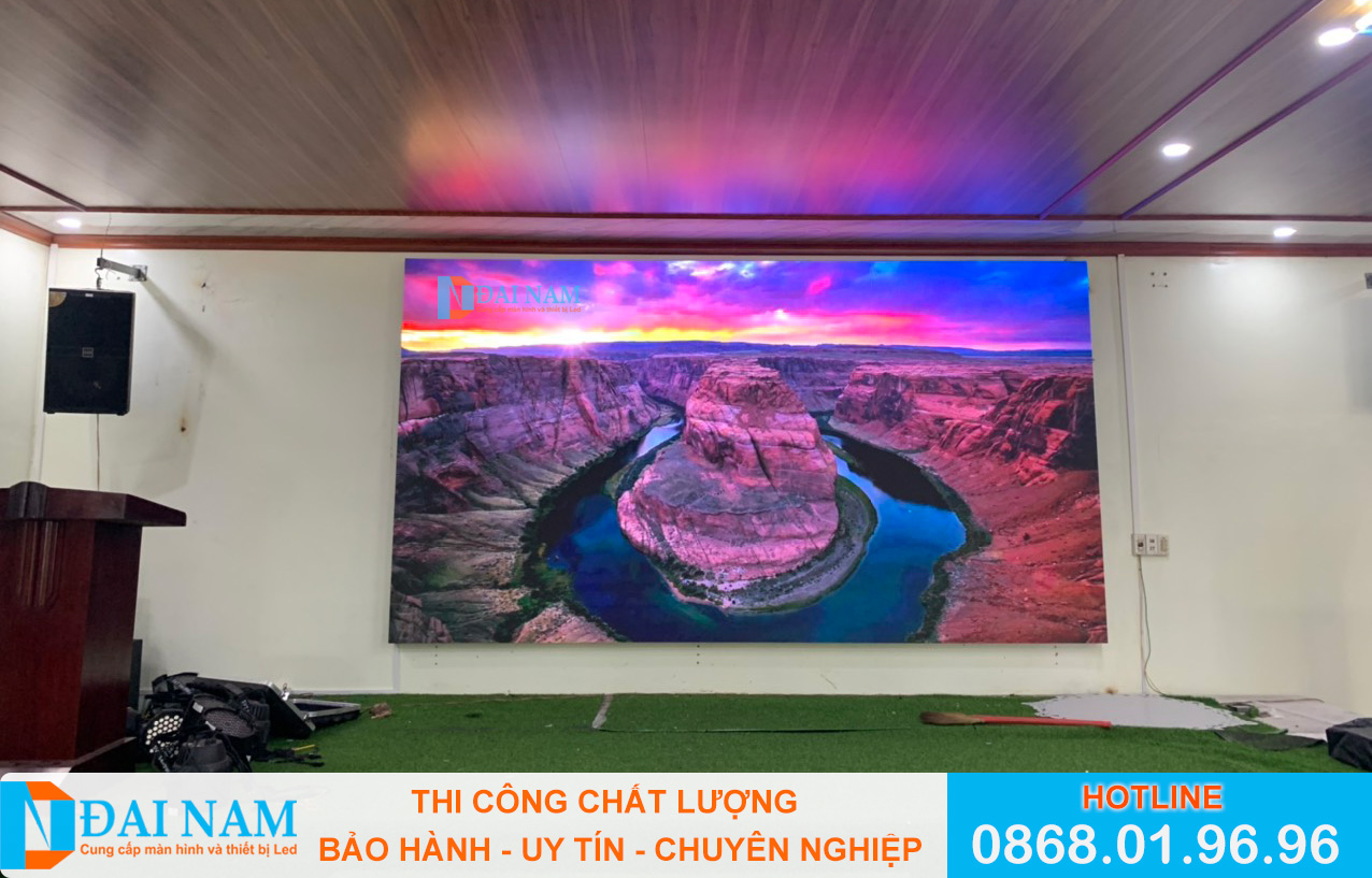 Hình ảnh: hoàn thiện thi công Màn hình LED hội trường sân khấu trong nhà